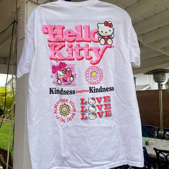 White Hello Kitty short sleeved cotton tshirt - Picture 2 of 4